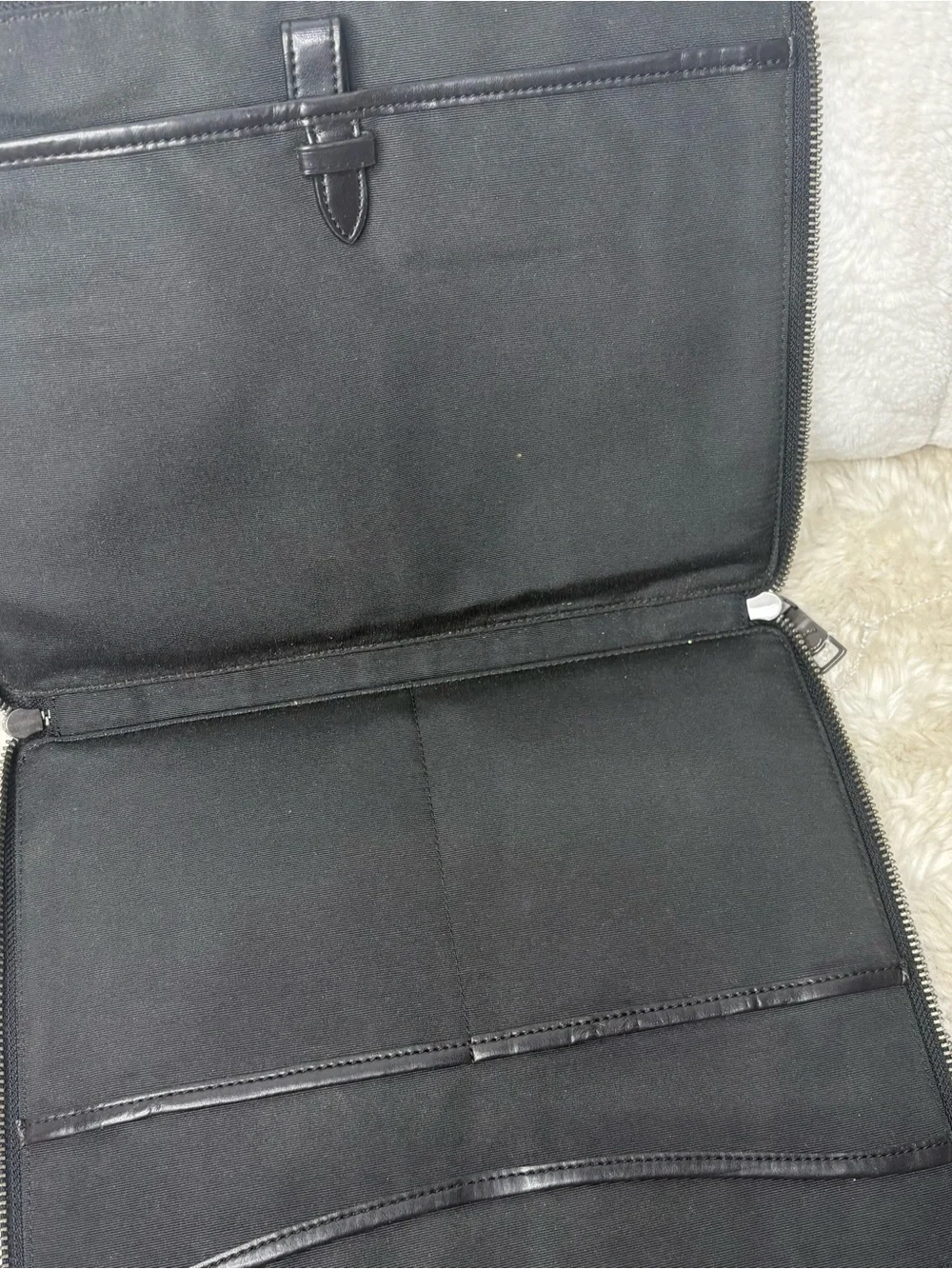 Coach Black Signature Laptop Sleeve with Embossed Logo black notebook case tech